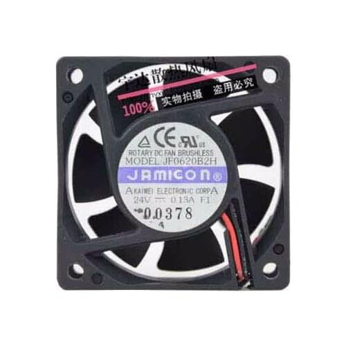 Jamicon JF0620B2H DC 24V 0.13A 60x60x20mm 2-Wire Server Cooling Fan