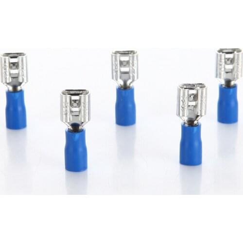 50pcs 6.3 plug spring FDD2-250 brass terminals mother pre insulated terminals Line 6.3MM belt sheath nose