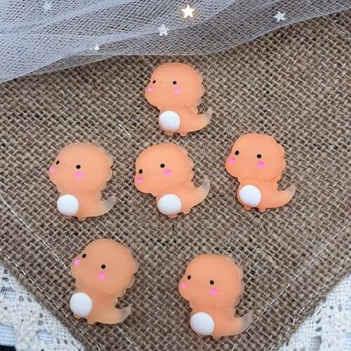 6Pcs/lot 20mm 5Colors Cartoon figure dinosaur Charm Resin Diy Charmander Jewelry Making Accessories Findings