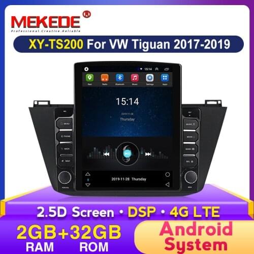 2+32G 4G LTE HD Tesla Style Screen Android Car Radio Multimedia Player for VW Tiguan 2017 GPS Navi HD IPS 2.5D No Dvd Stereo