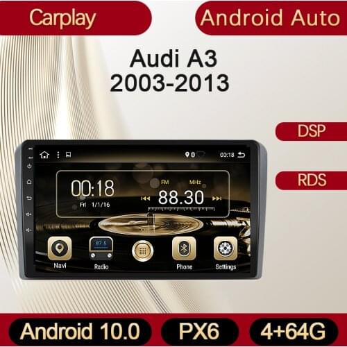 Iodun For Audi A3 2003 - 2013 Car Radio Stereo Receiver Player With Screen Carplay Android Auto Din Bluetooth Mp3 1 2 Tape