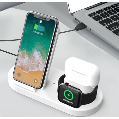 15W Fast Wireless Charger Phone 3in1 Fast Charging Dock Station For iPhone 12 11 Pro XS MAX XR X 8 Apple Watch Charging Bracket