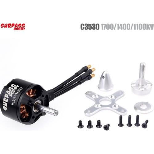 SURPASS HOBBY 2808 C3530 1700KV 1400KV 1100KV Brushless Motor for RC Airplane Fixed-wing Glider Aircraft