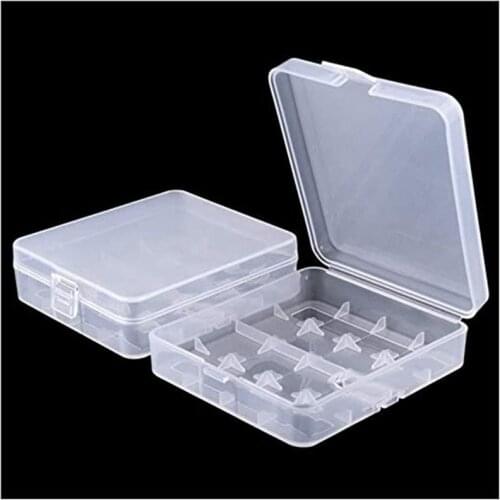 18650 Battery Holder Case, 4 Slots 18650 Battery Case, White Plastic 18650 Battery Case,Square Plastic Case Holder Storage