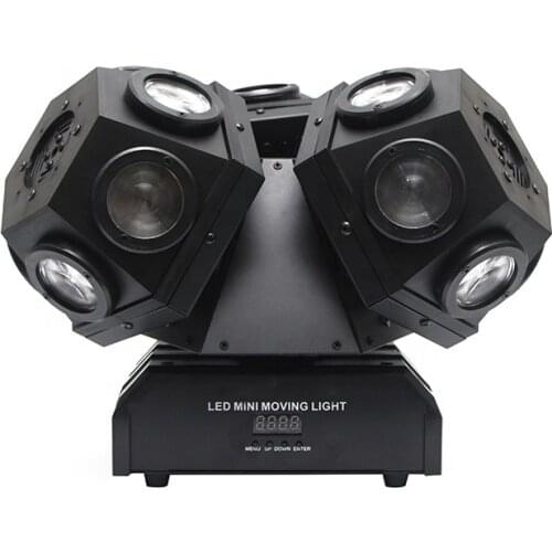 DJ laser stage lighting 18pcs 10w 3 head moving head beam dmx led dj light bar ktv effect lights