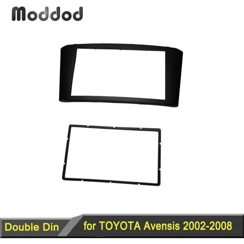 Double Din Stereo Panel for Toyota Avensis 2002-2008 Fascia Radio DVD Dash Installation Mount Trim Kit Face Bezel Facia