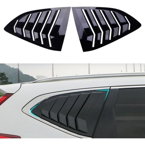 ABS 2pcs/set Glossy Black Side Vent Window Quarter Louver Cover Trim Fit For Honda CRV CR-V 2017 2018 2019 2020