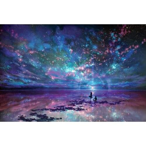 Dream Star Ocean Decompression and upgraded version paper artifact 1000 pieces jigsaw puzzle white card adult toys