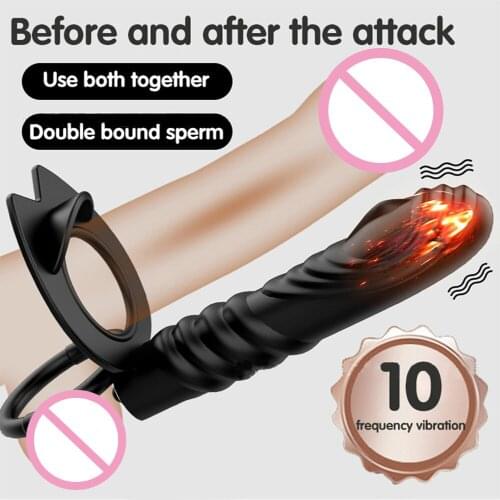 10-frequency Vibrator Cock Ring Male Delay Penis Rings for Longer Harder Stronger and Enhancing Adult Sex Toys for Men Erection