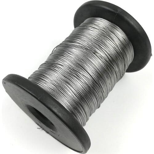 100Meter 1*7 Fishing line 0.3mm 0.4mm 0.5 0.6mm Diameter soft Steel Stranded wire Rope Cable rustproof 304 Stainless Steel