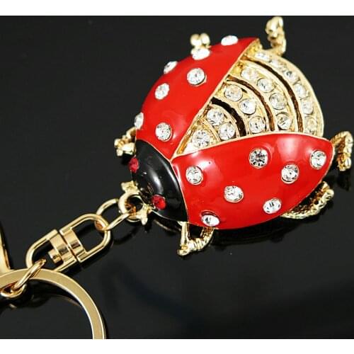 Hot Selling Insect Couple Key Ring Keychain Ladybug Invertebrate Children Birthday Gift Characteristic Unisex For Best Friend