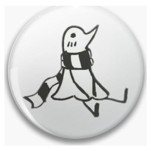 Punpun Sitting Soft Button Pin Women Jewelry Cute Cartoon Funny Gift Creative Collar Clothes Lover Hat Badge Lapel Pin Metal