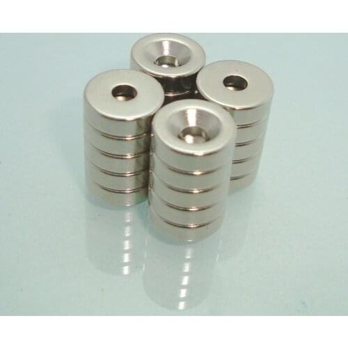 Small Countersunk Round NdFeB Neodymium Magnet Powerful Rare Earth Permanent Fridge Magnets for DIY Magnetic Materials with Hole