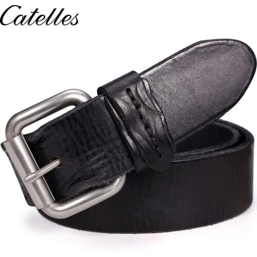 New Men Belt Buckle Square Shape Imitation Luxury Leather Upscale Cowhide Belt Men Strap For Men
