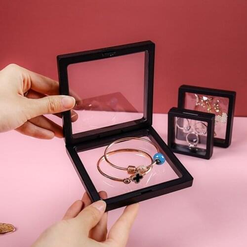 1PCS PE Film Jewelry Packaging Display Case Floating Presentation Holder for Pendant Necklace Bracelet Ring Jewelry Storage Box