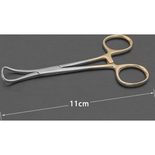 Scarf pliers Cloth pliers Golden handle kerchief pliers Tip surgical lifting fixed clamping hole towel pliers grasping cloth pli