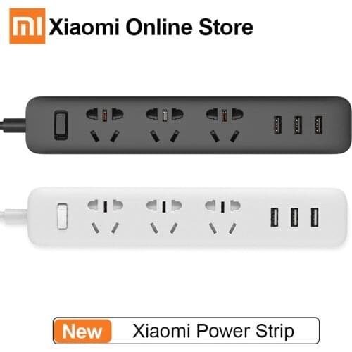Xiaomi Power Strip Fast Charging Portable With 3 Smart USB Plugs And 3 Standard Sockets Support 2A Quick Charging plug board