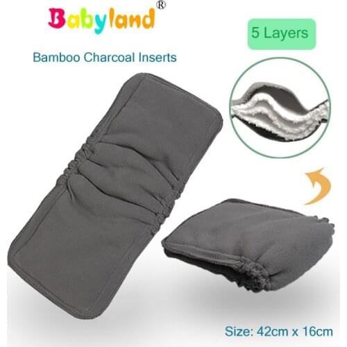 [Happy New Year] (30pcs A Lot) Bamboo Charcoal Gusseted Insert Double Gusset Liners Prevent Leakage for Cloth Diaper Babyland