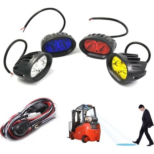 10~60V Blue Red Yellow White LED Forklift Reversing Warning Light 20w Spot Blue Light for Off-road SUV Forklift Motorcycle ebike