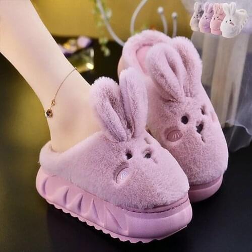 Home Indoor Woman Slippers 2021 New Funny Cute Plush Dog Puppy Female Cotton Slippers Warm Thick Soled Cotton Shoes