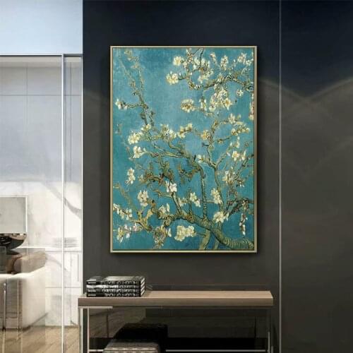 Van Gogh Apricot blossom canvas painting Impressionism wall art for living room decor cheap poster printing art no frame