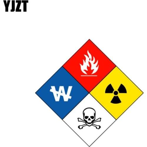 YJZT 8CM*8CM Personality Warning Decal Hazardous Materials Danger Car Sticker PVC 12-1165