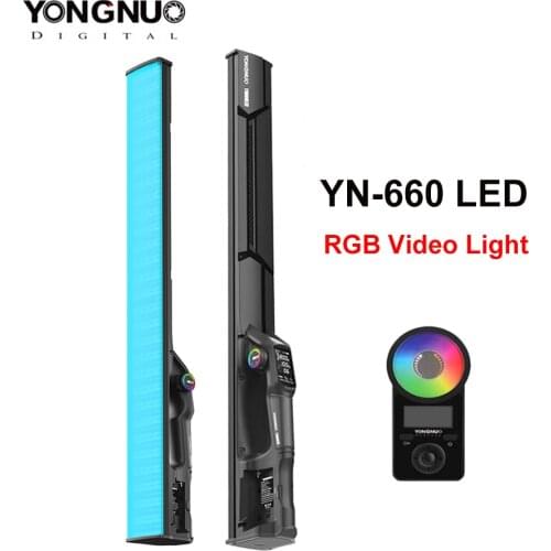 YONGNUO YN660 LED RGB Video Light Colorful Ice Handheld Stick Tube with Egg grid App Control Photography Lights YN660LED