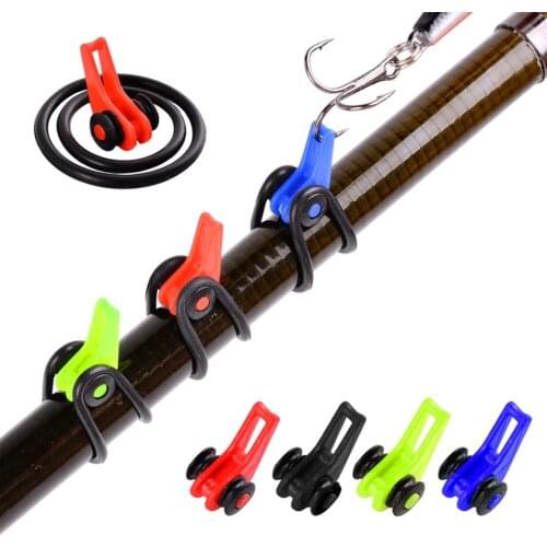 10Pcs/Bag Plastic Fishing Hook Keeper for Fishing Rod Pole Fishing Lures Bait Safety Holder Chub Carp Easy-Fishing Tackle Hooks