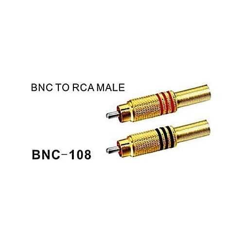 100PCS BNC To RCA Male Connector To Coaxial adapter Cable For CCTV Camera Sysetem (BNC-108