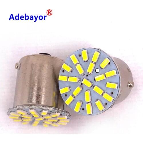 100x1156 BAY15S P21W 3014 22 SMD strobe flash Car Led Turn Parking Signal Lights Brake Tail Lamps Auto Rear Reverse Bulbs DC 24V