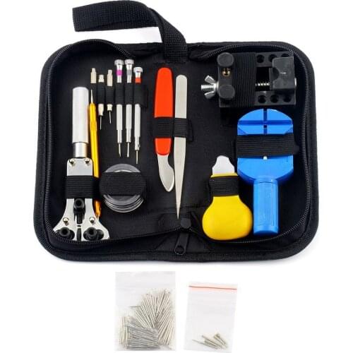 144Pcs/set Portable Professional Watchmaker Watch Repair Tool Set Accessories Kit Pin Remover Case Opener Adjuster