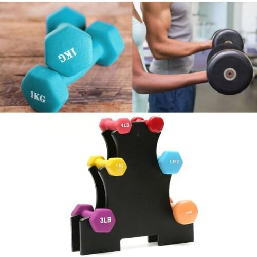 3 Tier Dumbbell Rack Holds up to 100lbs Gym Fitness Exercise Dumbbell Holder
