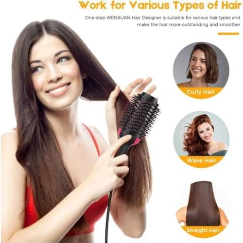 One Step Hair Dryer and Volumizer 4 in 1 Hot Air Brush Professional Blow Dryer Comb Curling Iron Hair Straightener Brush