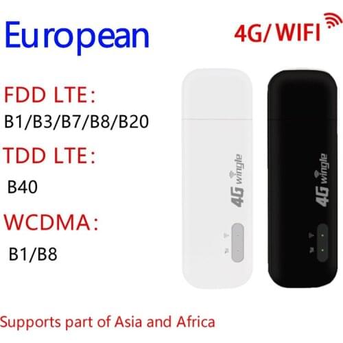 4G WiFi Router USB Modem Mobile WiFi 150M USB WiFi Dongle for Wireless Hotspot with SIM Card Slot