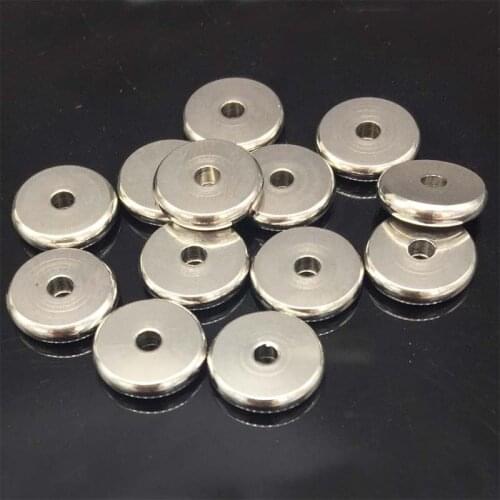 50pcs Stainless Steel Round Flat Metal Spacer Beads Fit Bracelet Necklace Spacer Ring DIY Jewelry Accessories