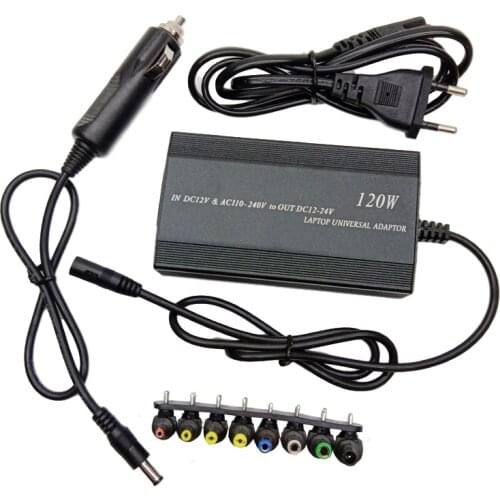 EU US UK AU plug 120W 12V 15V 16V 18V 19V 20V 22V 24V AC DC Adaptor Adjustable Power Adapter Car home Charger Power supply USB5V