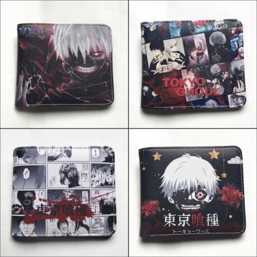 Anime Tokyo Ghoul / Death Note Cartoon Short Wallet With Coin Pocket Men Money Bag Purse