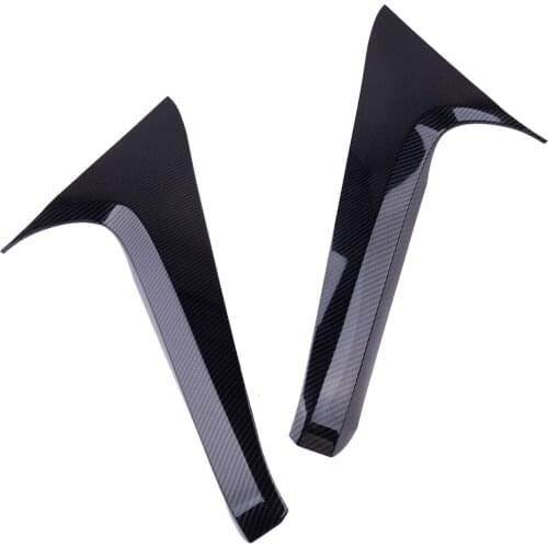 1 Pair Car Rear Window Spoiler Molding Cover Trim Decor Moulding ABS Carbon Fiber Black Fit For Toyota RAV4 2019 2020