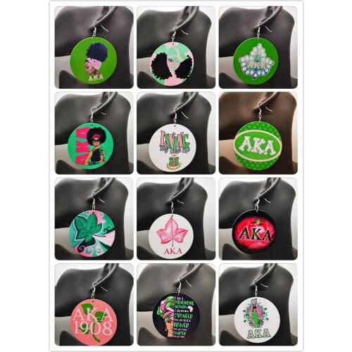 Free Shipping!AKA Earrings can mixed 12 designs