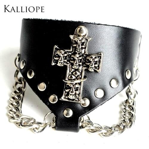 Skull wrist strap romantic bracelet jewelry fashion unisex retro lether accessories birthday/christmas gift