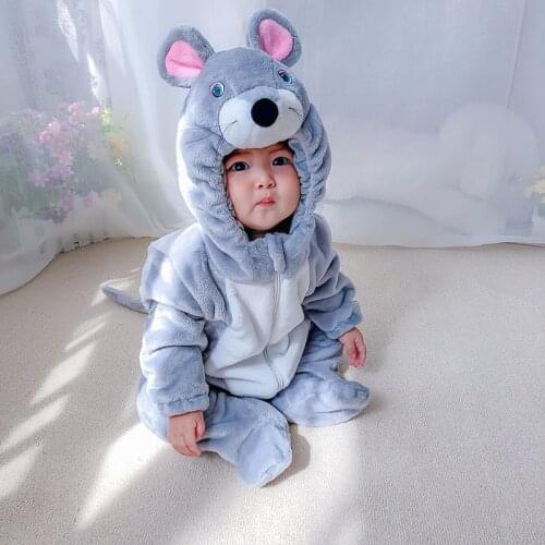 Umorden Baby Boys Little Mouse Kigurumi Costume Infant Toddler Child Winter Pajamas Jumpsuit Onesies Flannel Birthday Clothes