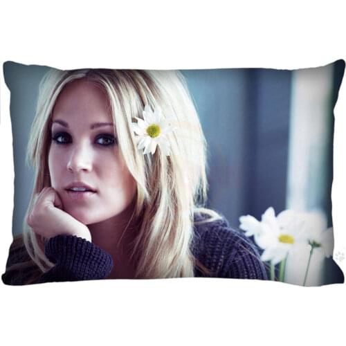Hot sale Rectangle Pillowcase (two-sides) Custom Comfortable carrie underwood pillow case Zippered Just Cover