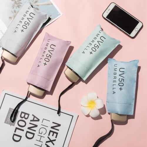 Pocket Umbrellas Anti UV Mini Umbrella Five-Folding Parasol Sunny Small Rain Women Sun Protection Paraguas Portable for Travel