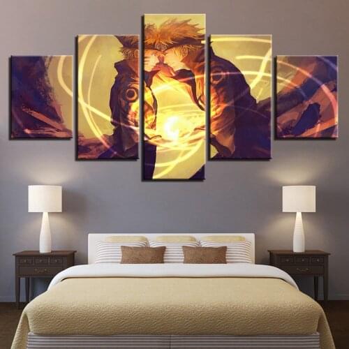 5 Piece Canvas Wall Art Paintings Home Decor Living Room Ninja Pictures HD Prints Cartoon Anime Characters Posters Framework
