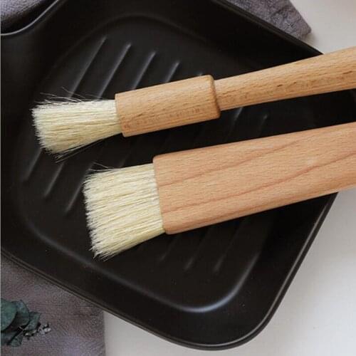 New Household Kitchen Brush Barbecue Oil Brush Round Handle Bristle Brushes Flat Pastry Baking Brush Kitchen Cooking Brush