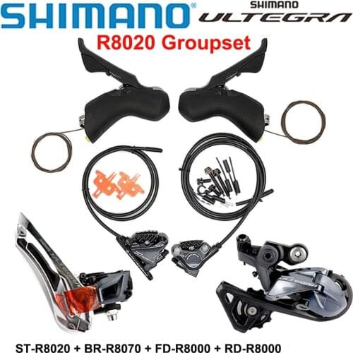 SHIMANO Ultegra R8020 Groupset R8020 Hydraulic Disc Brake Derailleurs Road Bike R8020 R8070 shifter R8000 Front Rear Derailleur