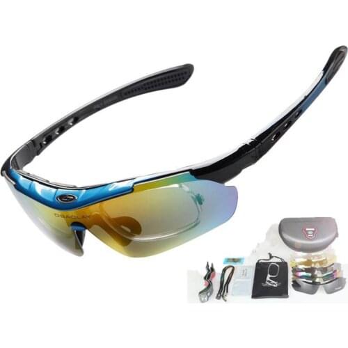 Professional Polarized Cycling Glasses Outdoor Sports Bike Eyewear Road MTB Bicycle Sunglasses Windproof Cycling Goggles 5 Lens