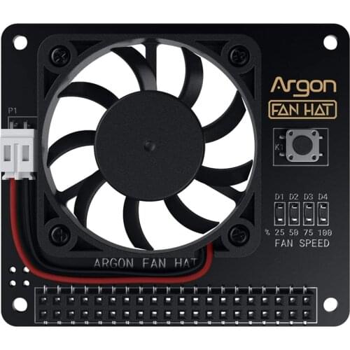 Raspberry Pi 4 Argon Fan HAT With Power Button PWM Software Controllable For Raspberry Pi 3 Model B+ 4B/3B+/3B