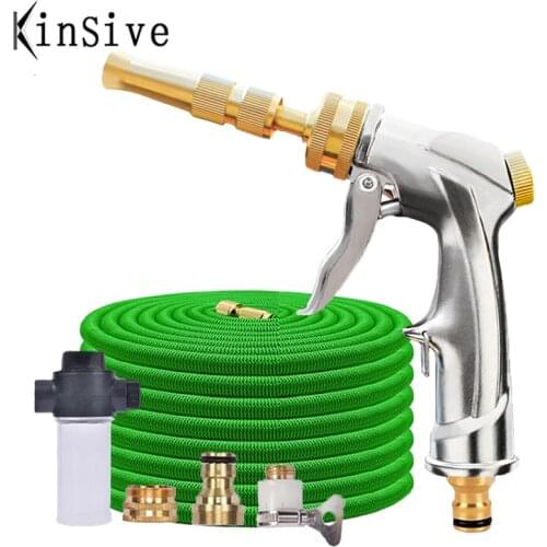 Expandable Garden Hose Flexible High Pressure Washer Water Gun Foam Pot Car Wash sprayer Mangueras Para Jardin Home garden Tools