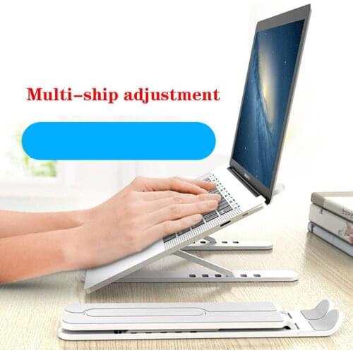 Adjustable Aluminum Laptop Desk Ergonomic Portable TV Bed Lapdesk Tray PC Table Stand Notebook Table Desk Stand With Mouse Pad